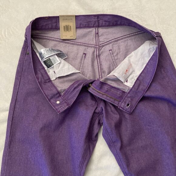 Levi’s Women’s Middy Straight Jeans 34 x 30 Lilac Irregular Label PLEASE READ - Picture 4 of 14